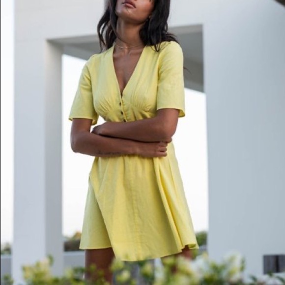 🔆RVCA🔆 LEMON CRANE DRESS - Picture 7 of 14